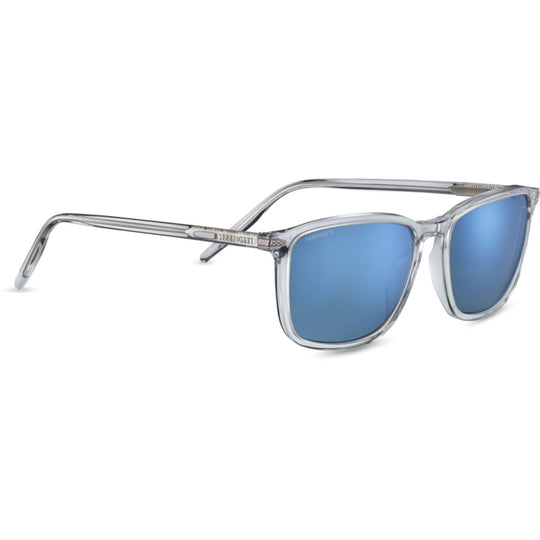 Serengeti Sunglasses - Lenwood - Shiny Crystal with Blue Lens (6858376282189)