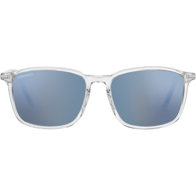 Serengeti Sunglasses - Lenwood - Shiny Crystal with Blue Lens (6858376282189)