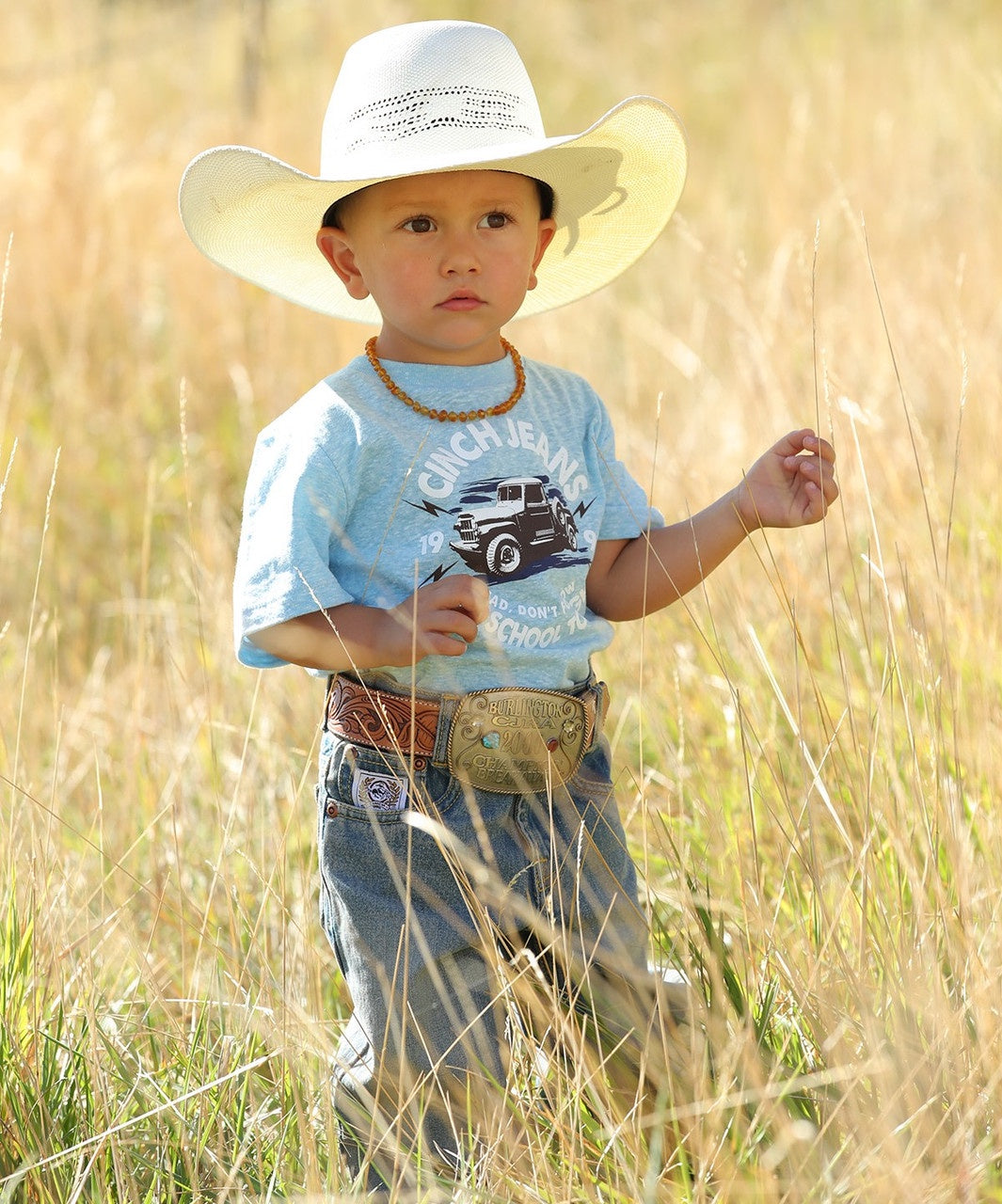 Toddler Boys Cinch Pickup Truck Tee Tshirt - Light Blue (6913513029709)