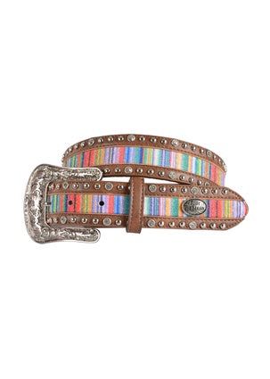 Womens Pure Western Olinda Belt - Tan / Multi Stripe (6756833722445)