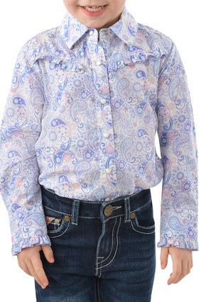 Girls Kids Pure Western Willow Print Shirt - Long Sleeve (6913512505421)