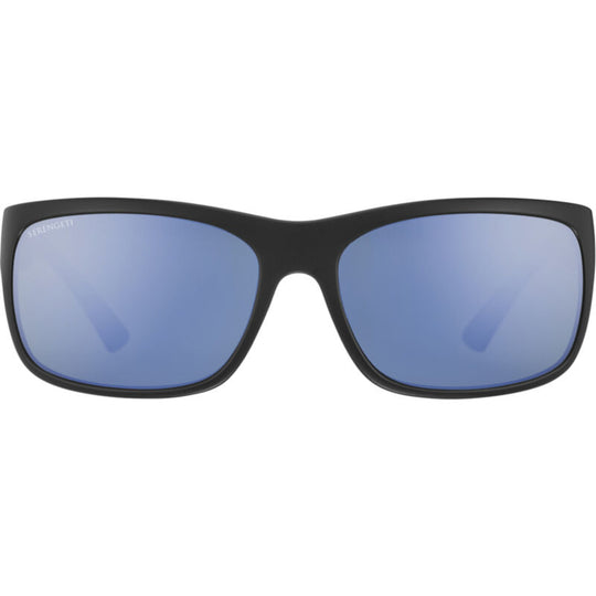 Serengeti Sunglasses - Pistoia - Satin Black with Blue (6858376380493)