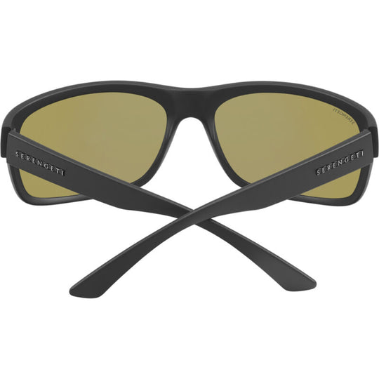Serengeti Sunglasses - Pistoia - Satin Black with Blue (6858376380493)