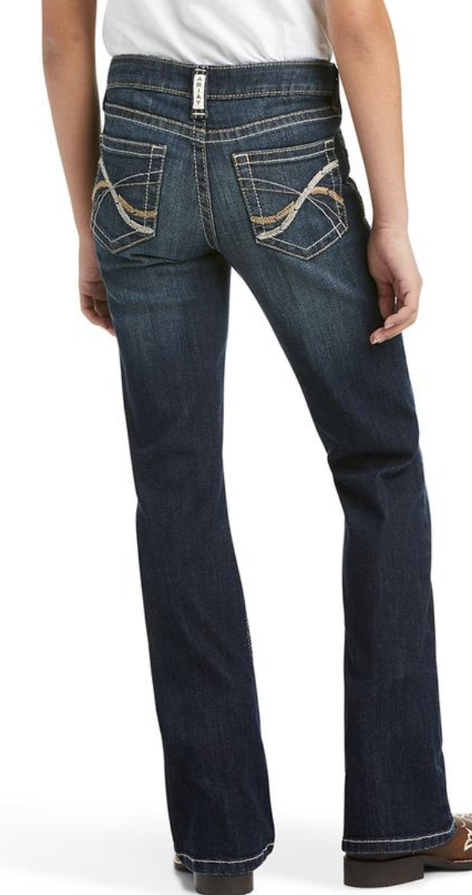 Girls Ariat REAL Boot Cut Kylee Jean (6815077105741)