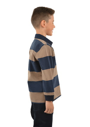 Boys Kids Thomas Cook Steve Striped Rugby Shirt (6854762758221)