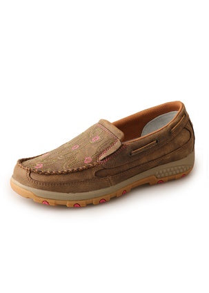 Womens Twisted X Cactus Stitch Moc - Cell Stretch Slip on (7004986802253)