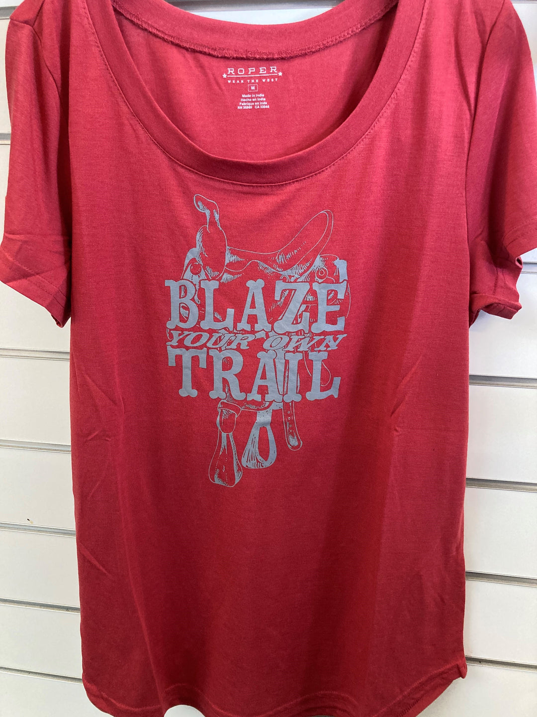Womens Roper 5 Star Tee Tshirt - Red (6856374059085)
