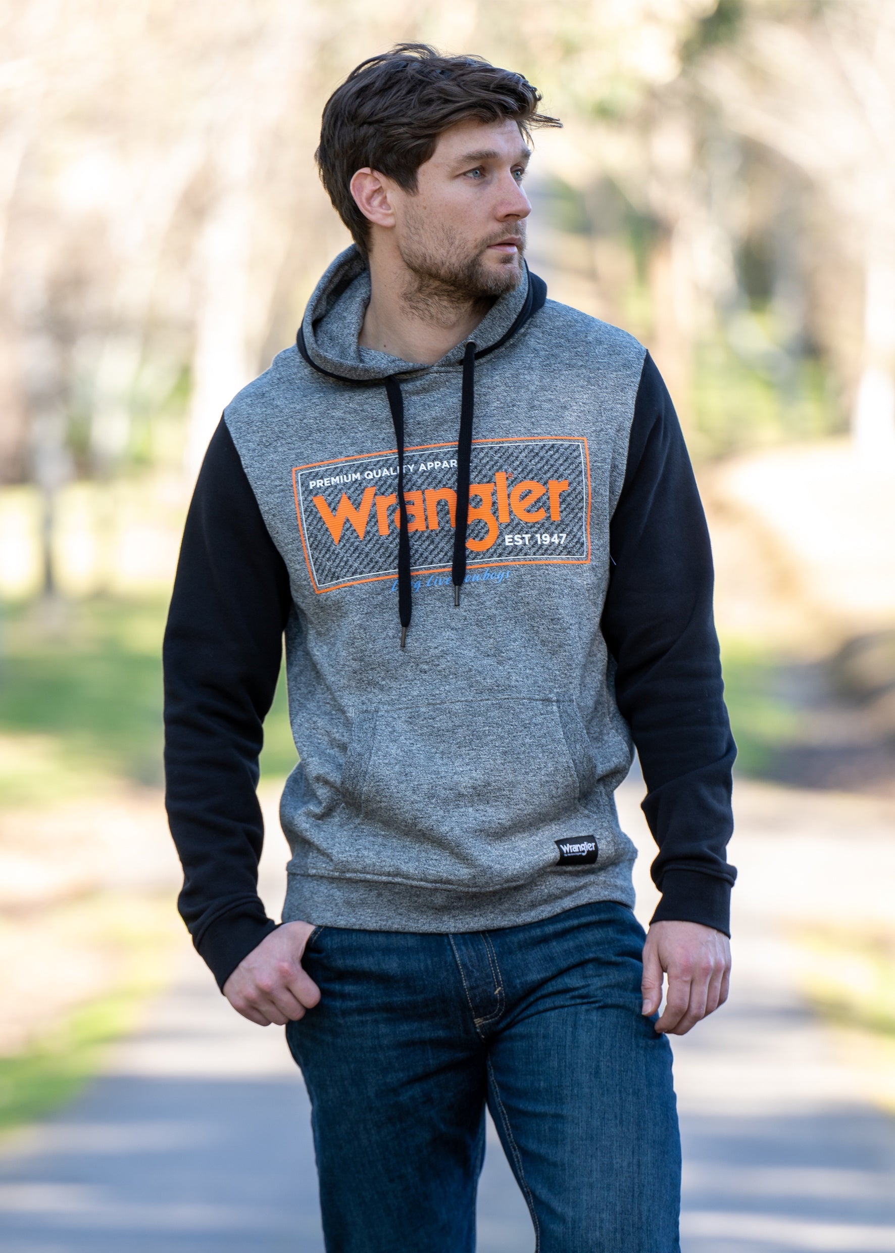 Mens Wrangler Hammond Pullover Hoodie (6740095107149)