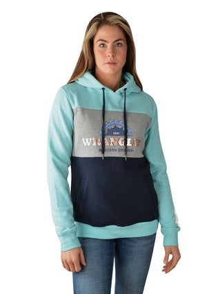 Womens Wrangler Patty Pullover Hoodie - Mint Marle (6853271355469)
