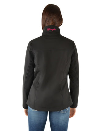 Womens Wrangler Softshell Jacket - Black / Pink (6853271388237)