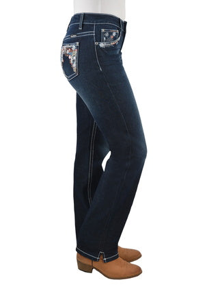 Womens Pure Western Anjelica Straight Leg Jean - 32 Leg (6730970726477)