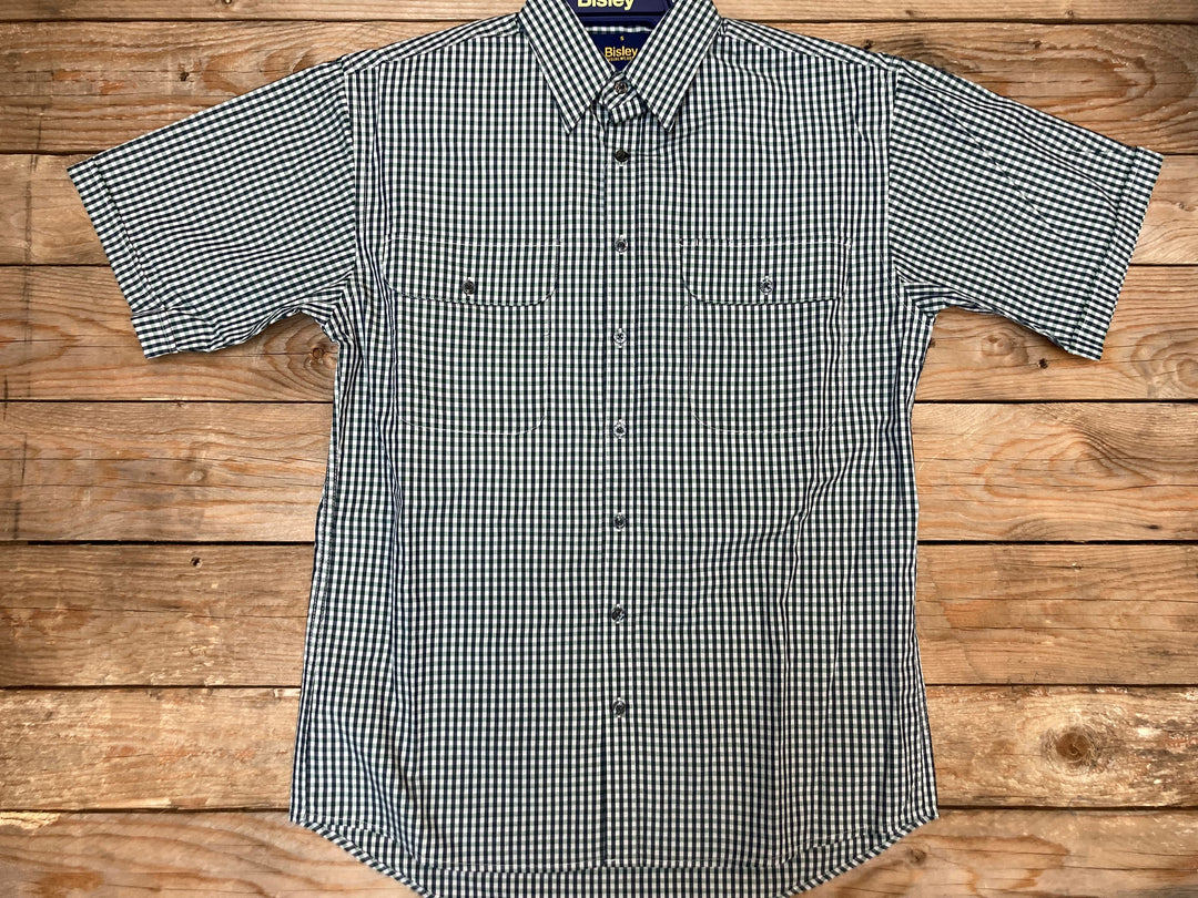 Mens Bisley S/S Small Check Dark green, Light Green (6904083710029)