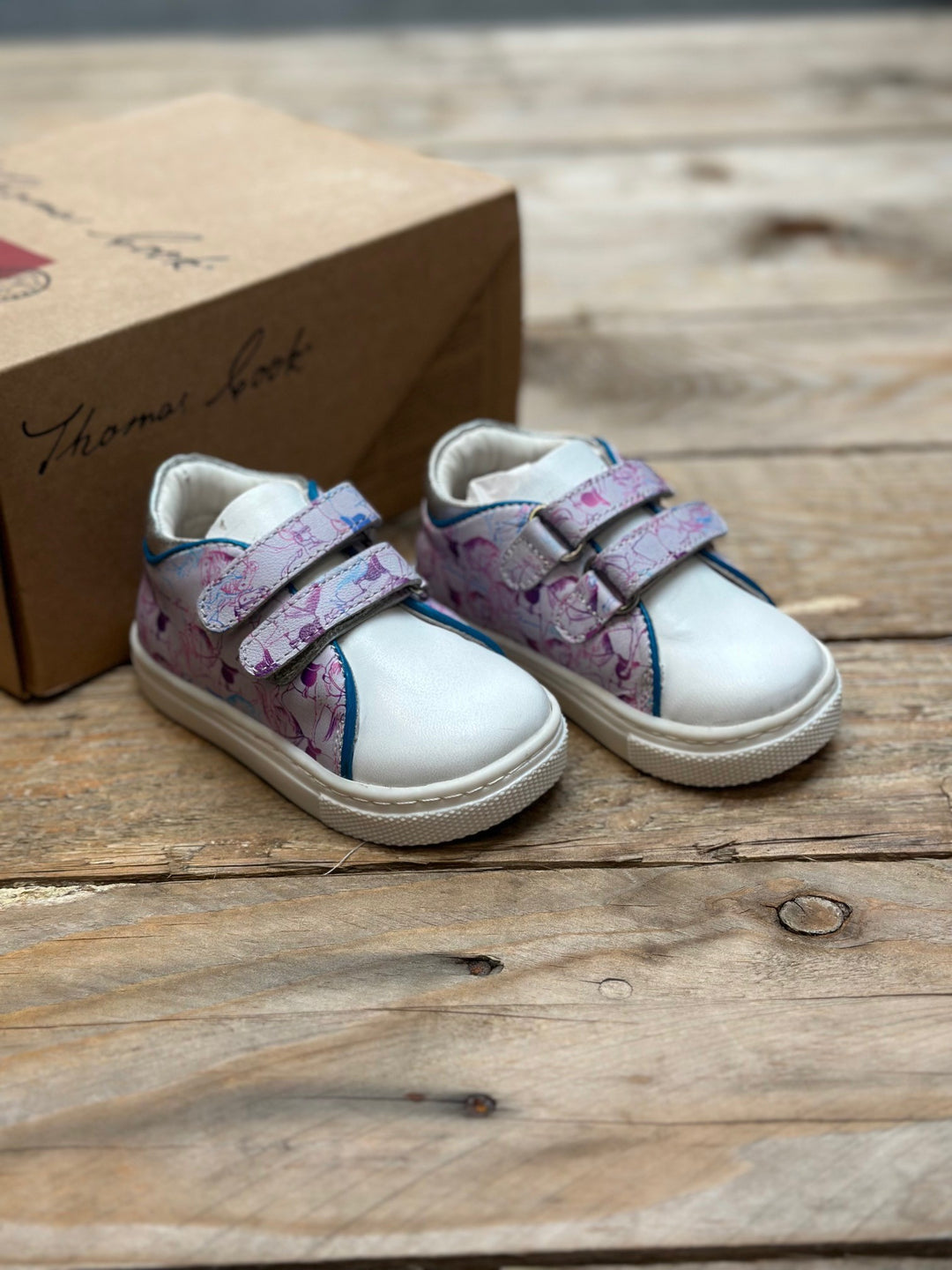 Infant Thomas Cook Capella Velcroshoe -White Horse (6862966095949)