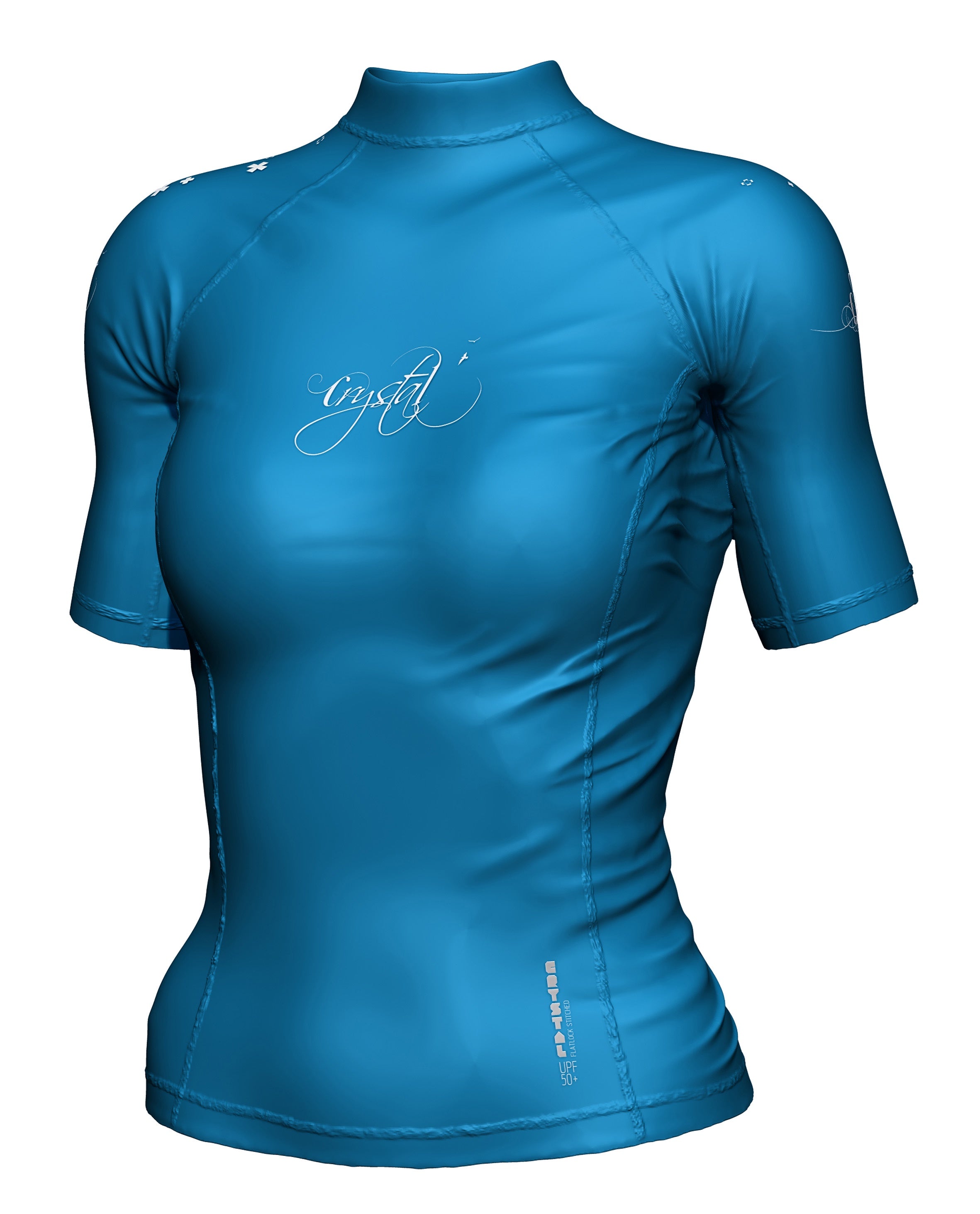 Womens Crystal Rash Shirt - Blue (6832938647629)