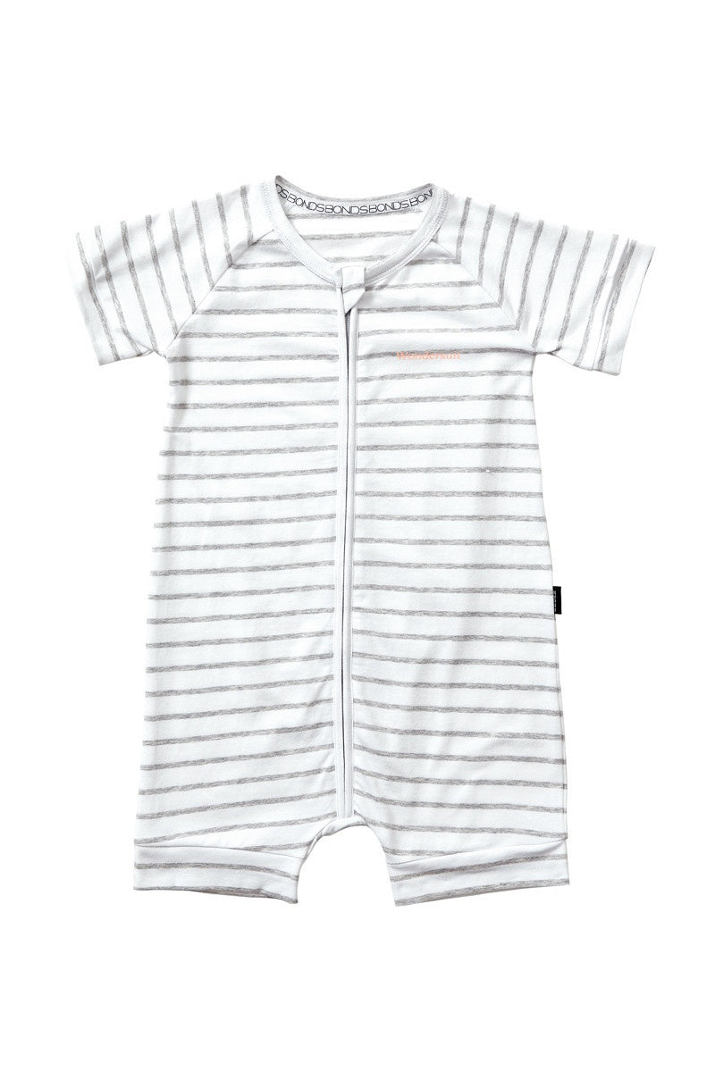 Baby Bonds Short Zippy Grey Marle & White  BXNMA (4893679026253)