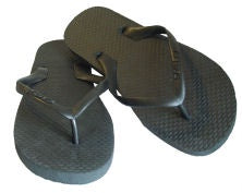 Womens Double Z Black Thongs (6975088820301)