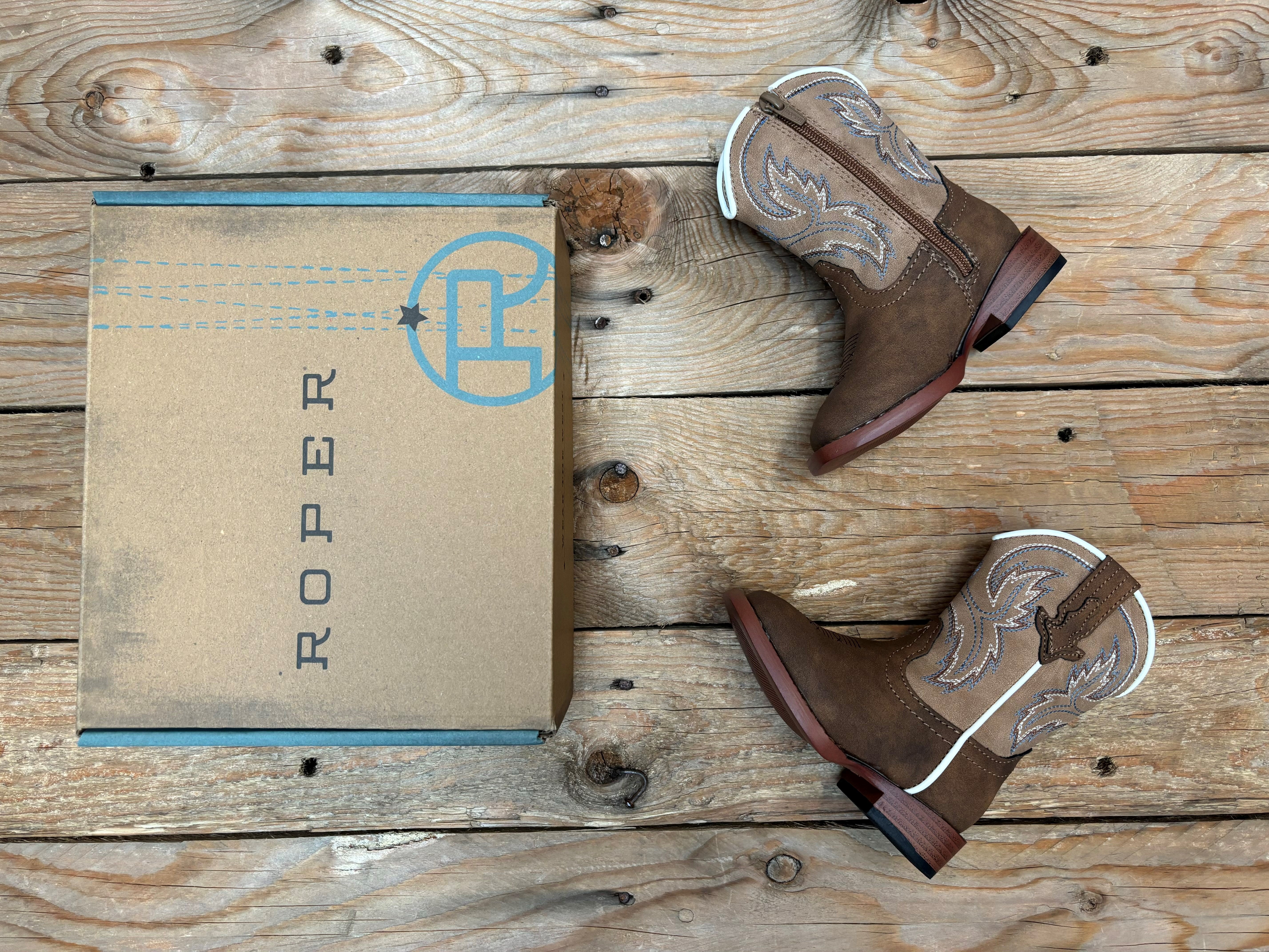 Toddler Roper Eastwood Brown / Tan Boot (7011379413069)