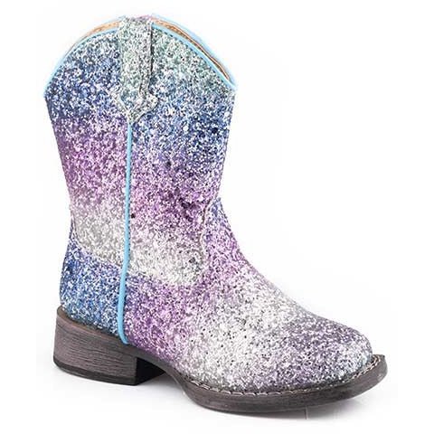 Toddler Roper Glitter Galore Dress Boot - Purple / Blue / Silver (6874857275469)