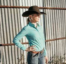 Womens Gringa Gracie Cotton Long Sleeve Check Shirt (6894282211405)