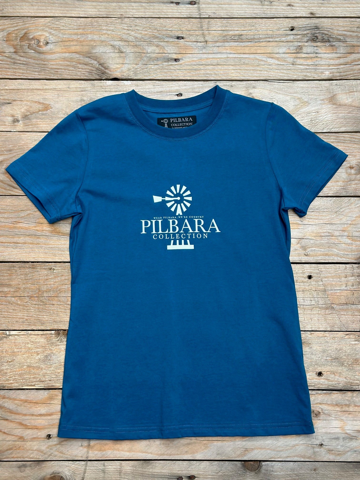 Womens Pilbara Windmill Short Sleeve Tshirt Tee - Diesel (6856615821389)