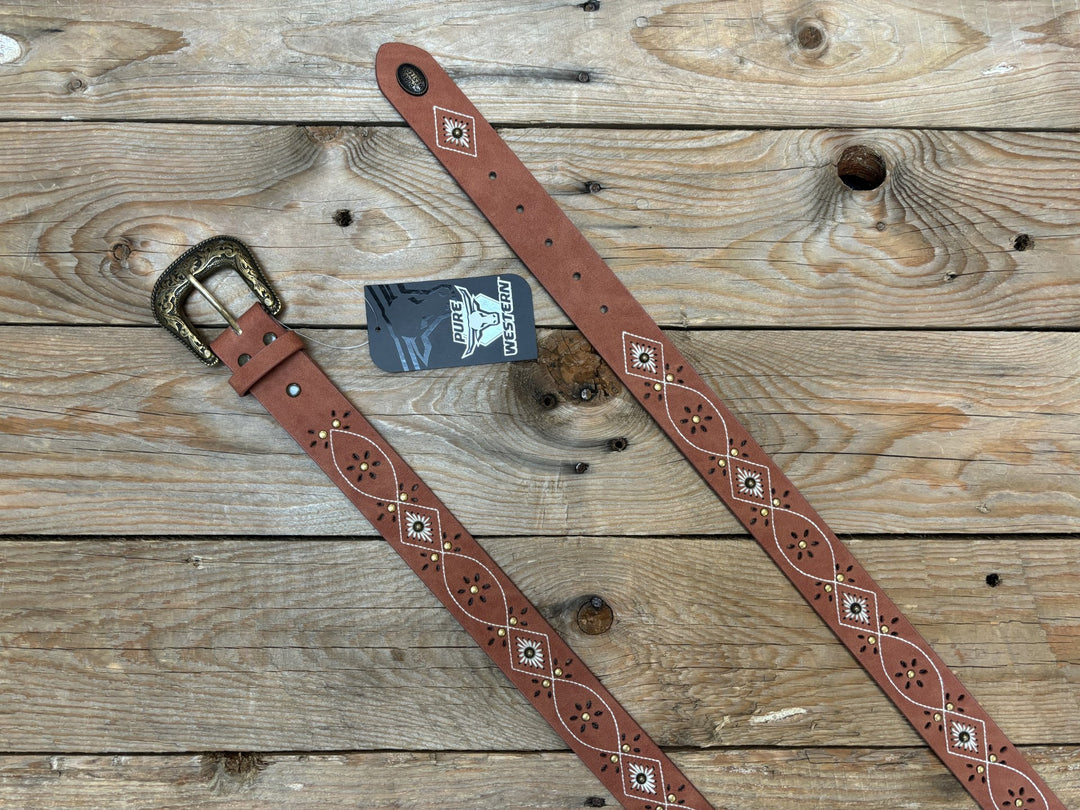 Womens Pure Western Lauren Belt - Tan (7041897234509)