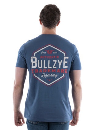 Mens Bullzye Mark Tee Tshirt - Military or Blue Steel (6818018525261)