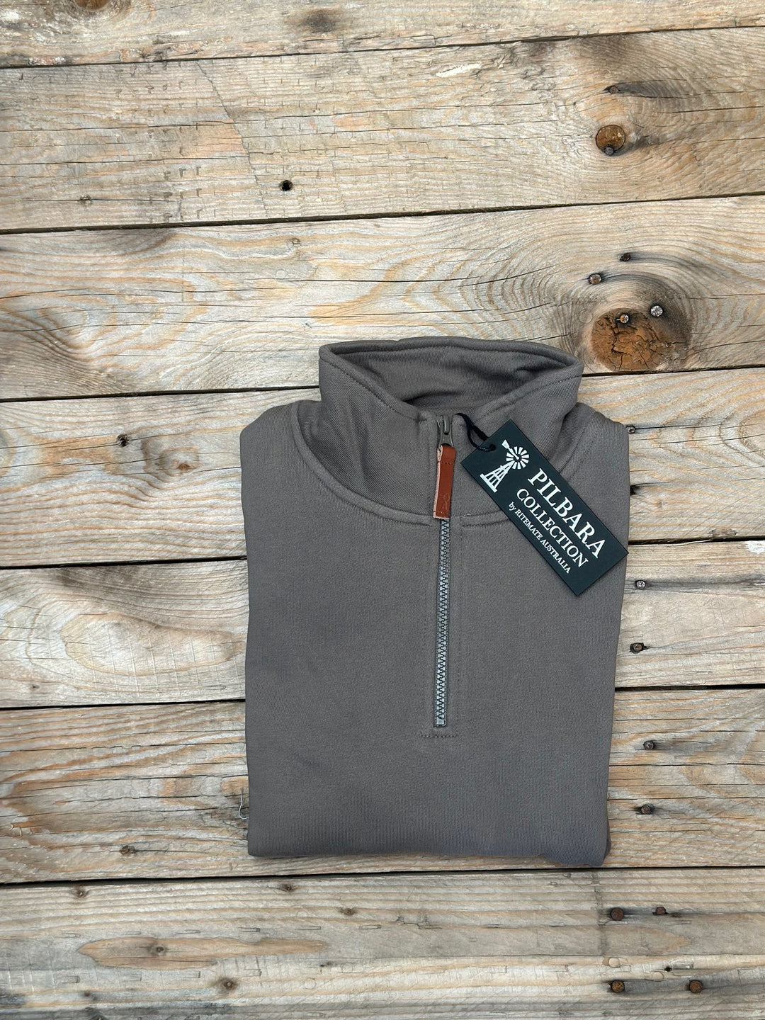 Mens Pilbara Classic Zipper Pullover - Hare (6857712074829)