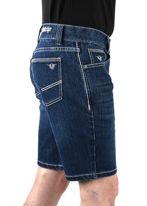 Mens Bullzye Lever Denim Shorts (6669473579085)