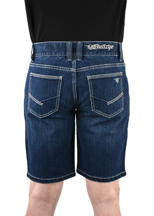 Mens Bullzye Lever Denim Shorts (6669473579085)