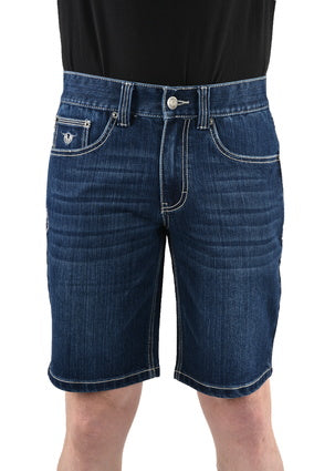 Mens Bullzye Lever Denim Shorts (6669473579085)