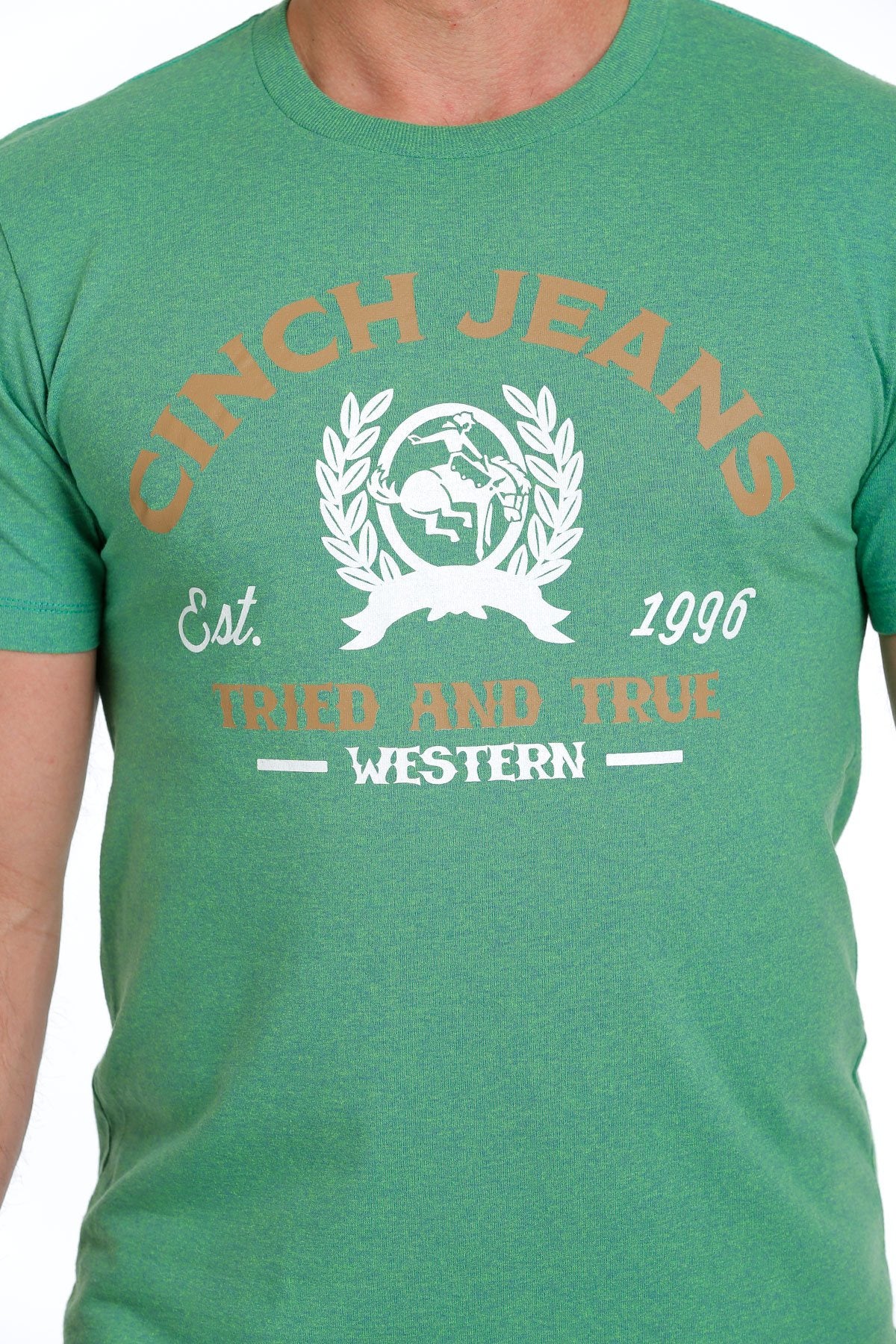 Mens Cinch Tried & True Tee Tshirt - Green (6917248057421)