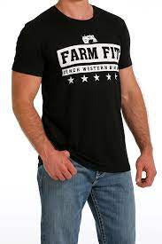 Mens Cinch Farm Fit Black Tee Tshirt (6895547809869)