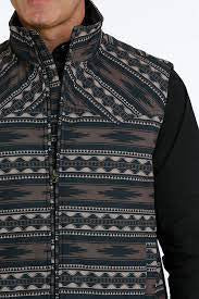 Mens Cinch Concealed Carry Bonded Vest - Brown Aztec (6933313519693)
