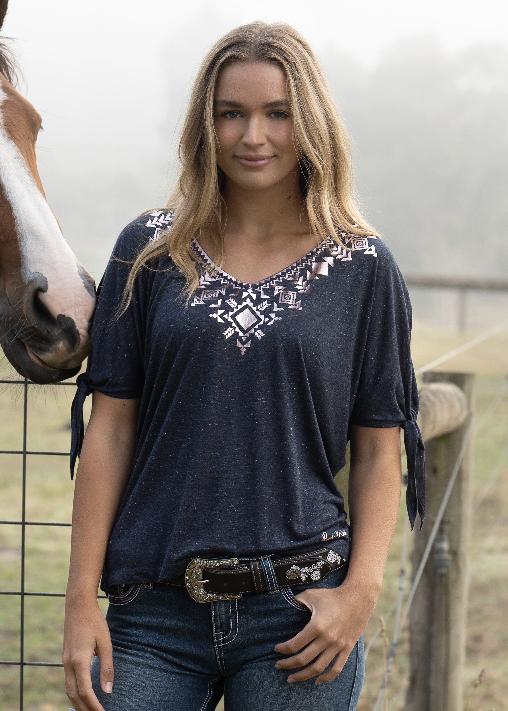 Womens Pure Western Cora Casual Top (6695690010701)