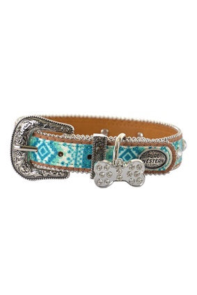 Pure Western Coco Dog Collar Blue or Pink (6891807604813)