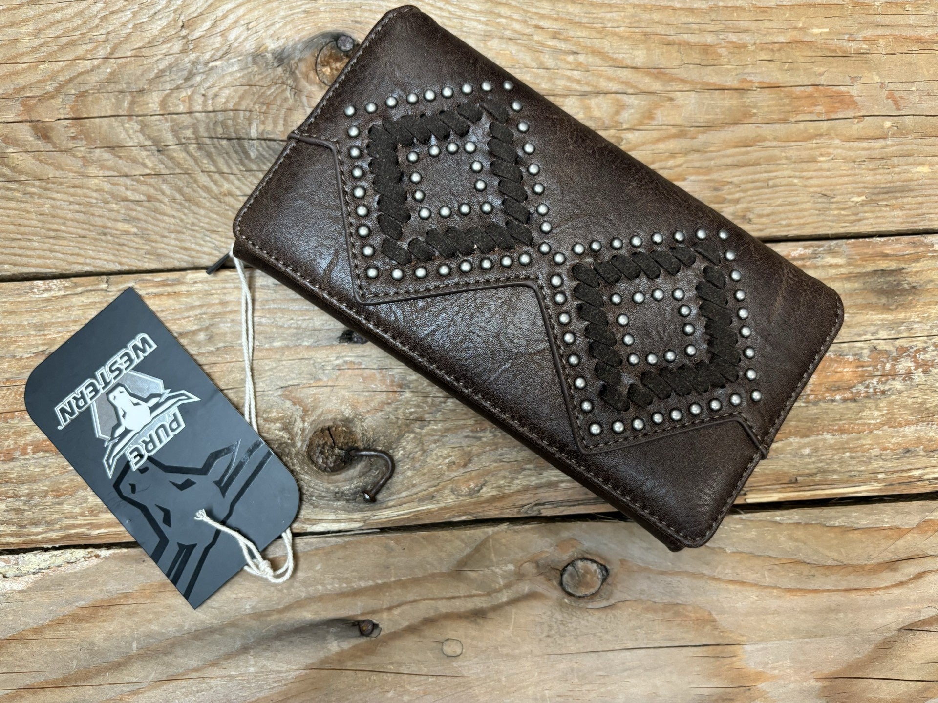 Pure Western Paige Wallet - Chocolate (7041938128973)