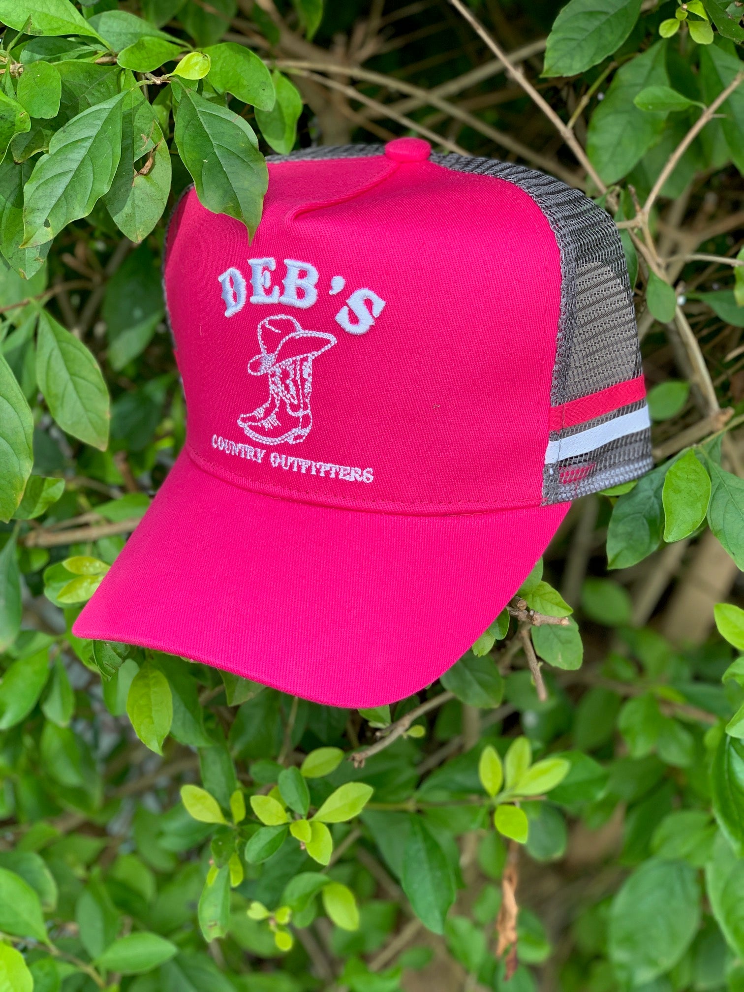 Debs Country Outfitters Pink Pony Tail Trucker (4675022618701)