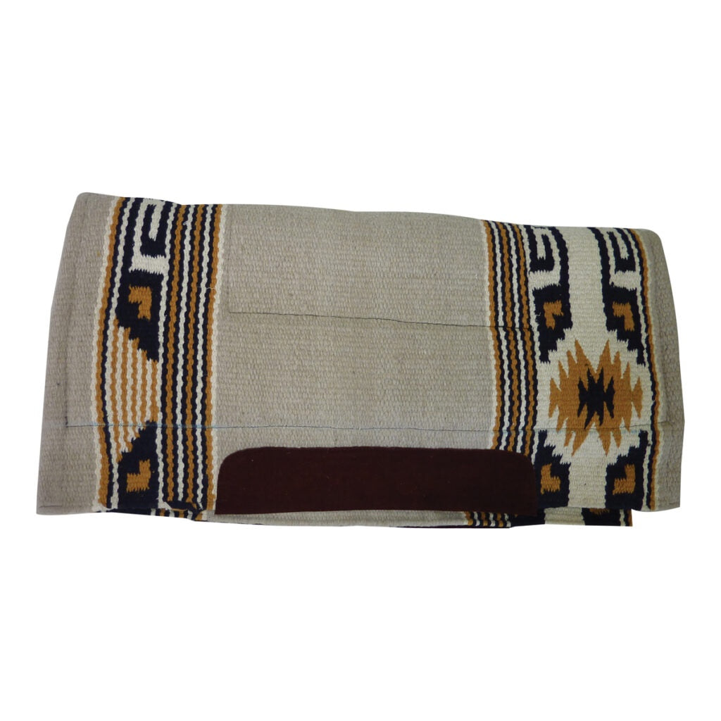 Navaho - San Pedro Fleece Lined Saddle Cloth - Brown/White (6833655545933)