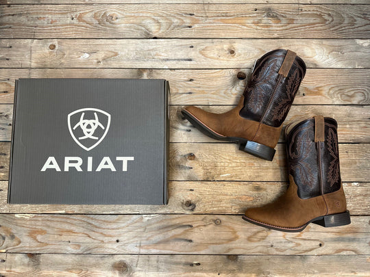Mens Ariat Sport Stratten - Sorrel Crunch / Bitter Brown (6974628724813)