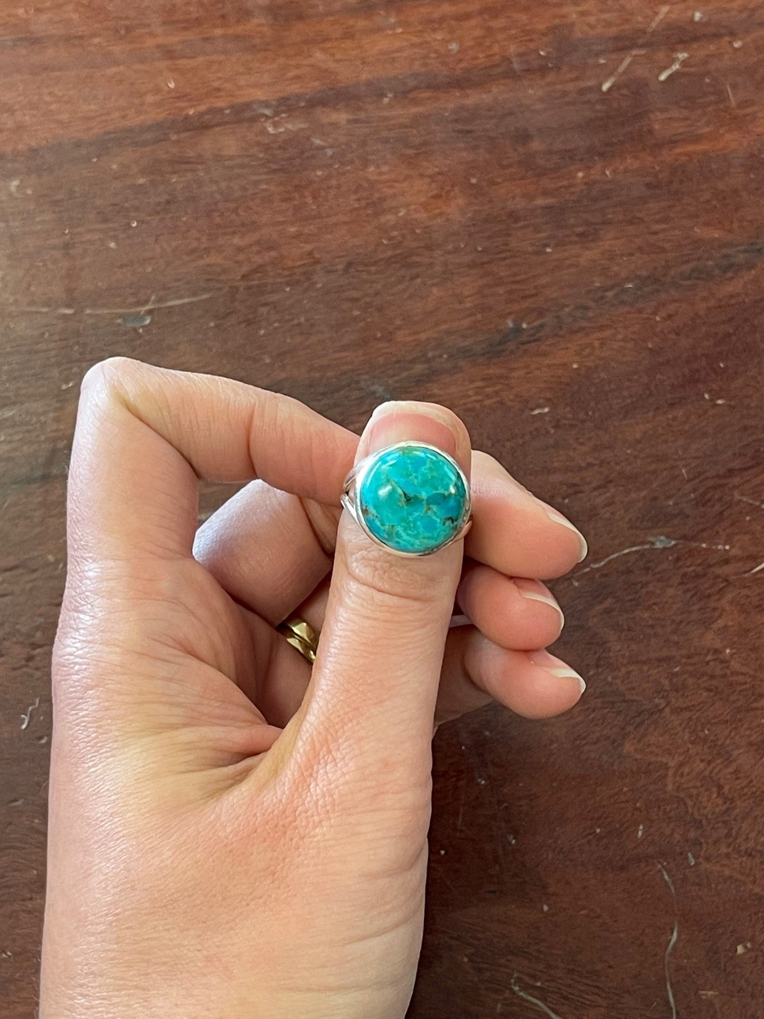 Arizona Turquoise - Round Ring (6831909601357)