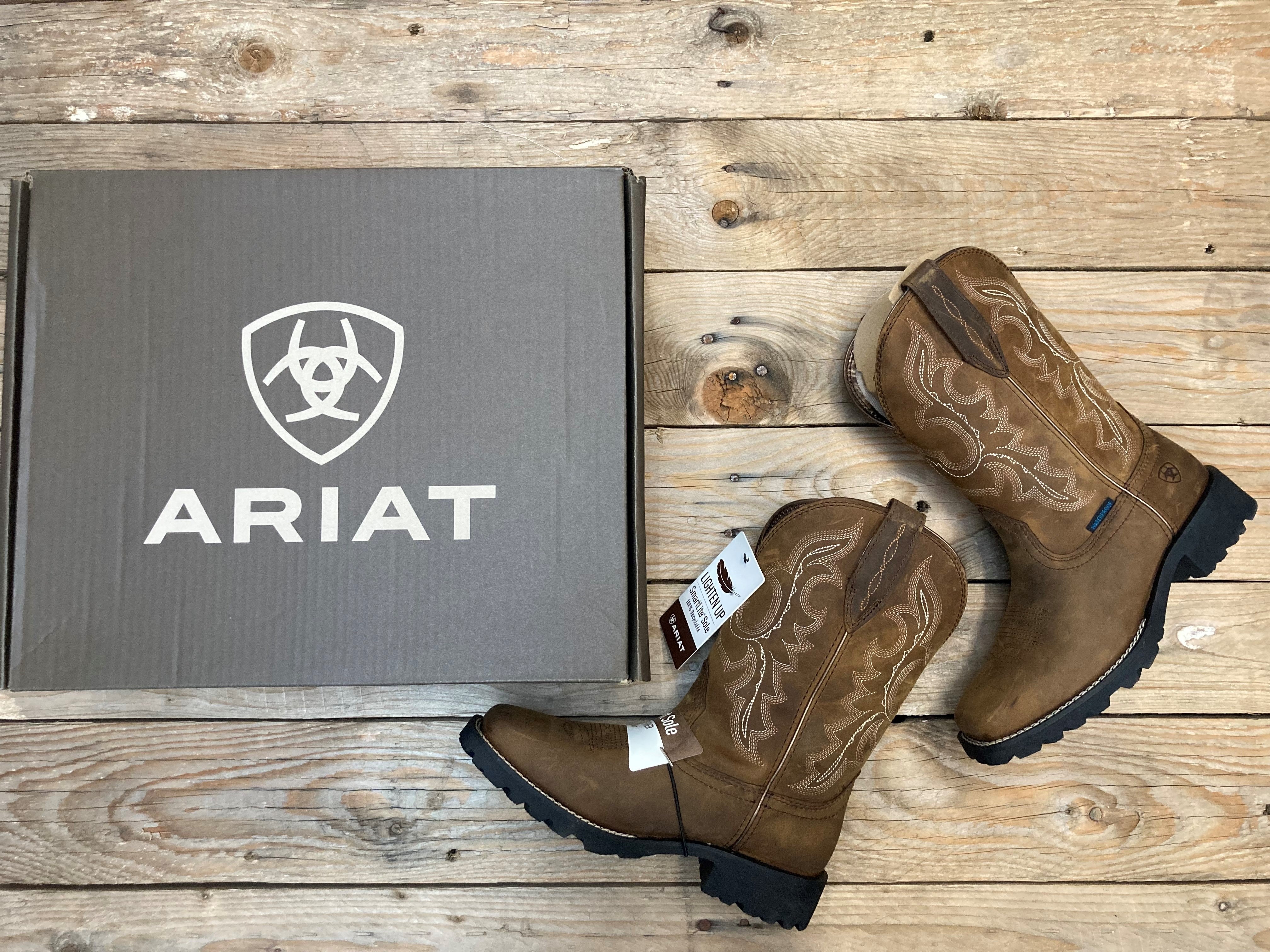 Womens Ariat Unbridled Rancher H20 Boot - Oily Distressed Tan (6880371081293)