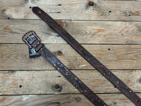 Womens Pure Western Willow Belt - Dark Tan (7041897496653)