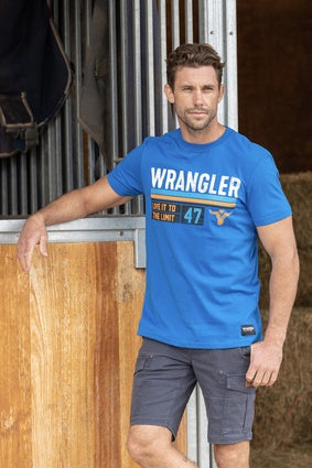 Mens Wrangler Jones Tee Tshirt - Royal Blue (6894508965965)