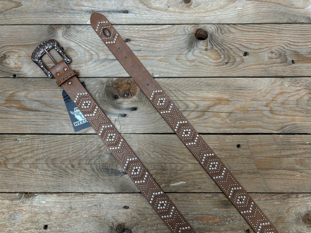 Womens Pure Western Yasmin Belt - Tan (7041897594957)