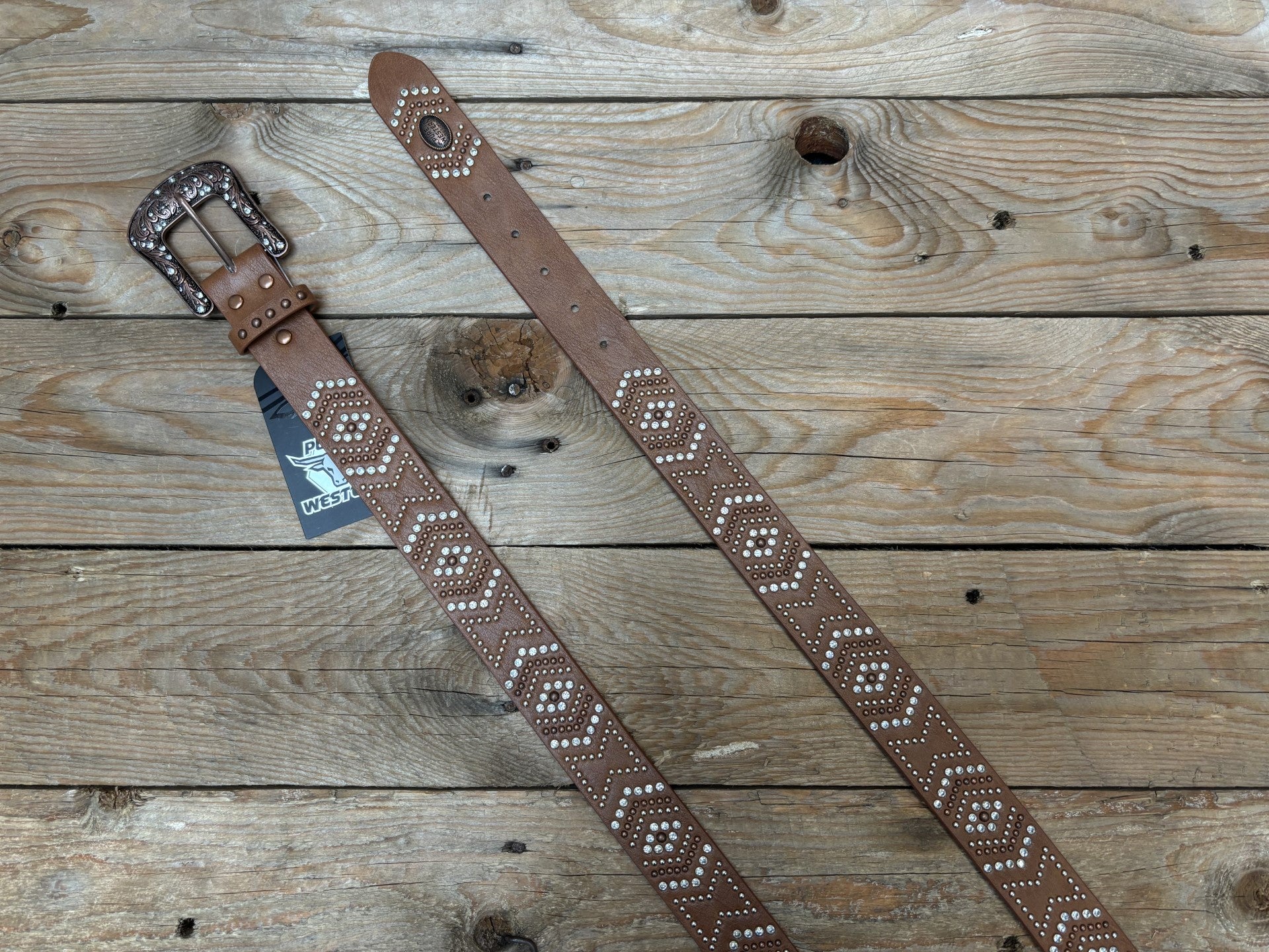Womens Pure Western Yasmin Belt - Tan (7041897594957)